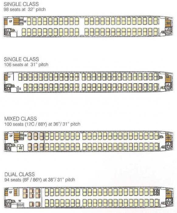Embraer ERJ-190 схема салону