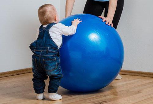 exercises on the fitball with children