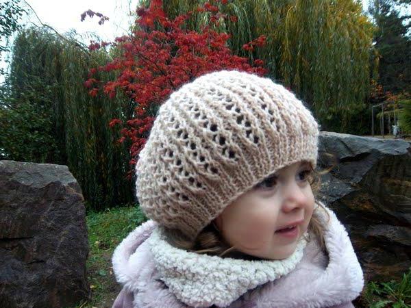beret for girl, knitting 1 year