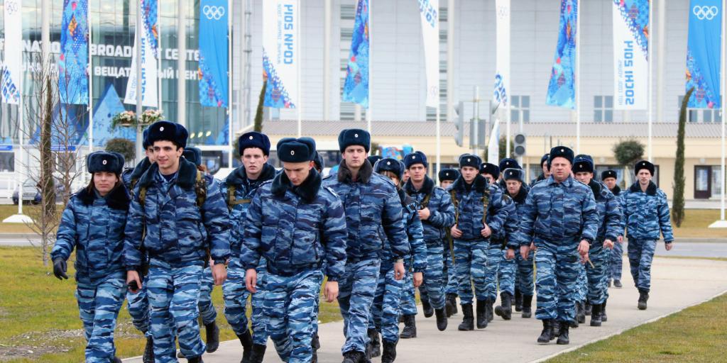 Russian police in Sochi