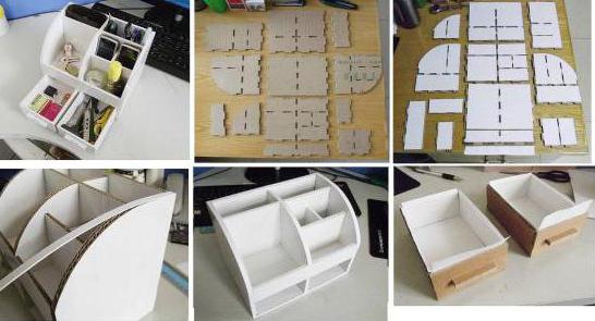 Desk organizer with your own hands