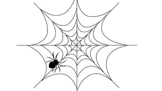 як намалювати павутину з павуком