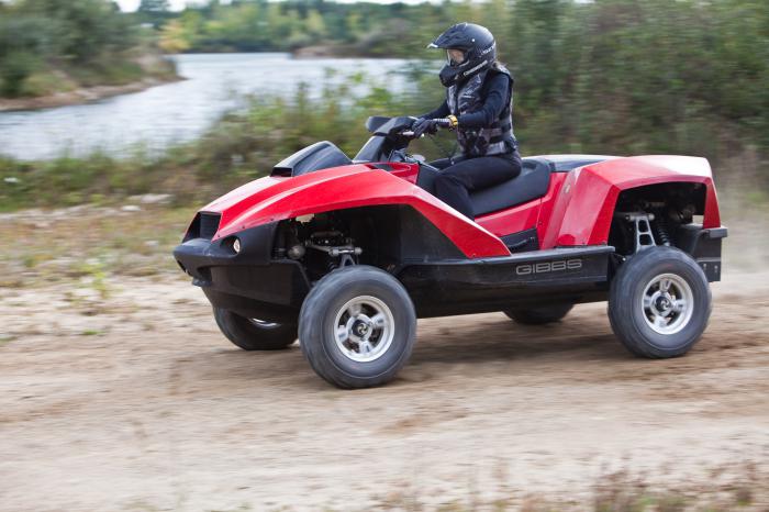 amphibious ATV with your hands
