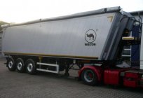 Semi-trailer tipper: types and specifications
