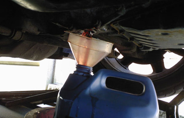 Service automatic transmission oil change of the automatic transmission