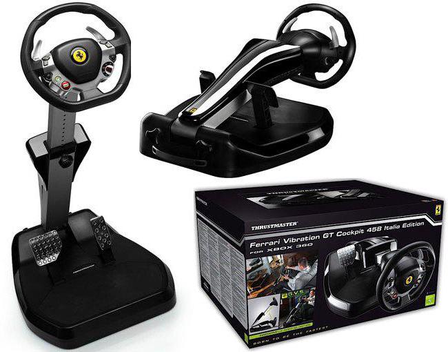 gaming steering wheel with pedals and gearbox