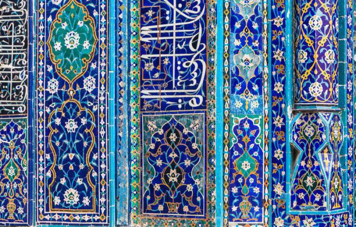 uzbeque padrões e ornamento