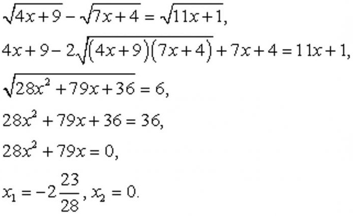 Definition of irrational equations
