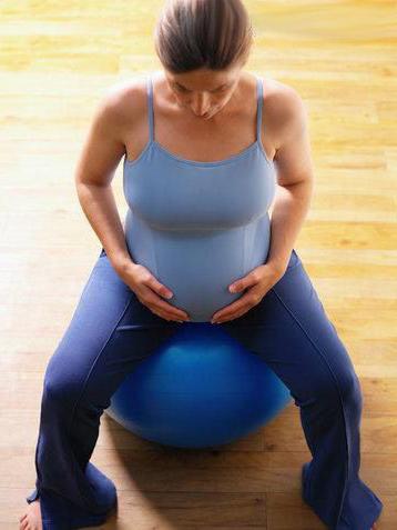 Exercises for pregnant women on the ball