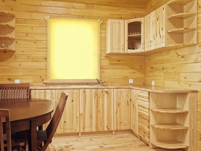 Küchenmöbel in Holzoptik Foto