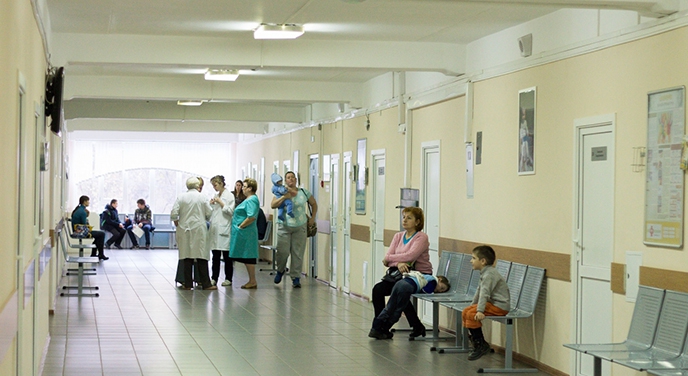 the Corridor of the children's clinic