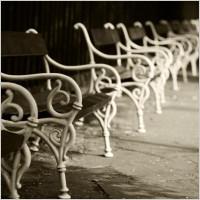 Wrought iron benches