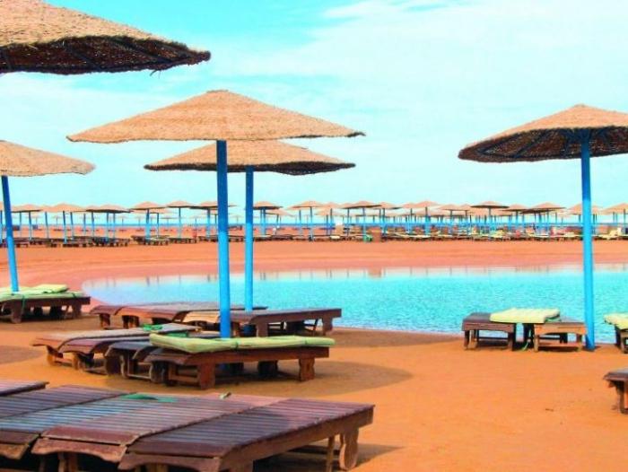 artificial lagoa, no hotel Hilton Long Beach (Hurghada)