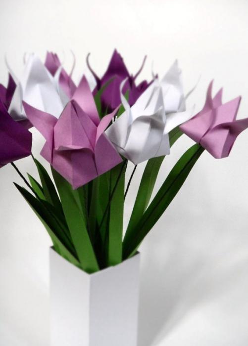 tulipan z papieru