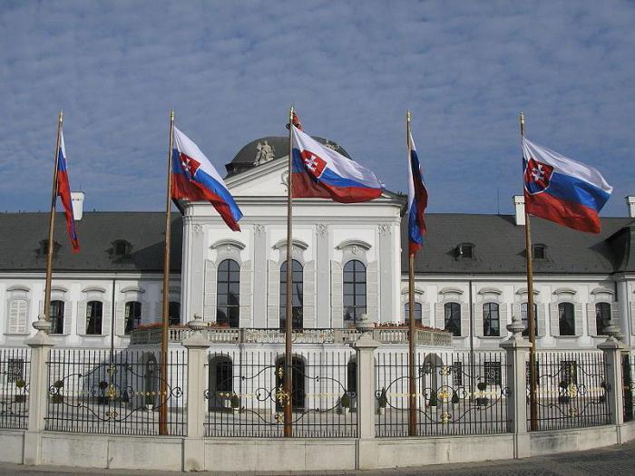 Bandeira da Eslováquia foto