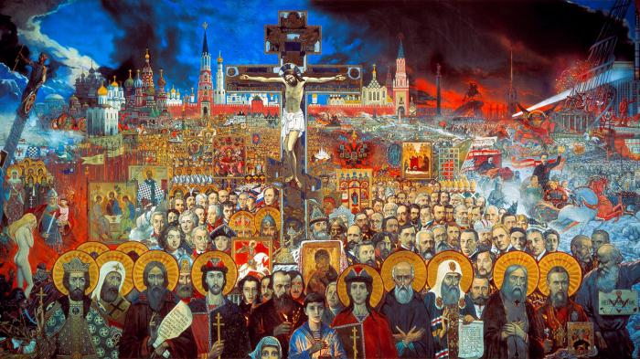the artist Ilya Glazunov's paintings