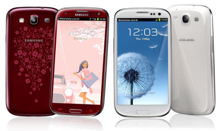 Smartphone mit Samsung Galaxy 3 дуос Eigenschaft