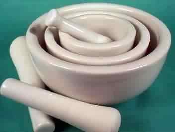 porcelain mortar with pestle
