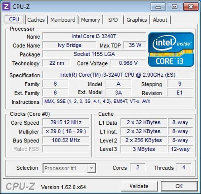 Core I3 3240 las características de la