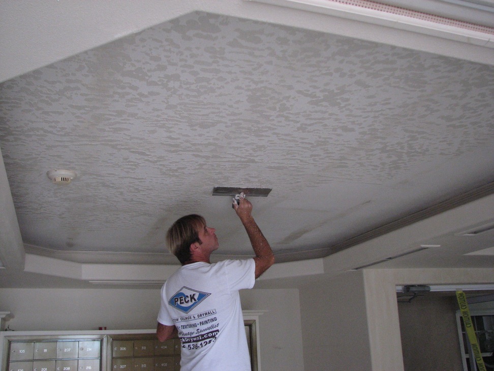 Plaster ceiling for painting