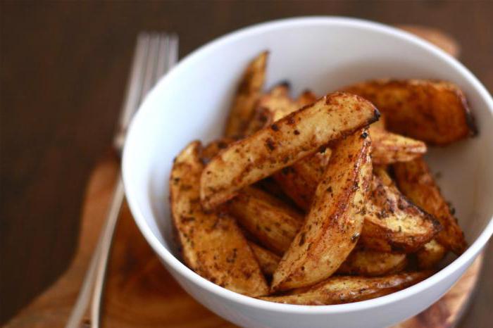 potato wedges baked in the oven