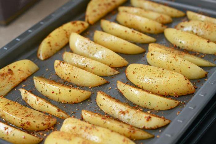la receta de la запеченной las rodajas de patata en el horno