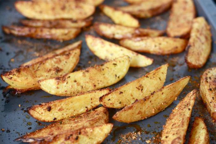 baked potato wedges in the oven recipe photo