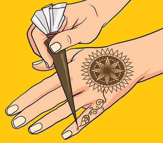 como aprender a desenhar com henna em suas mãos
